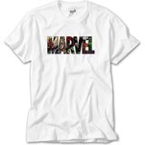 Z Zeplin Marvel Heroes In Post 2 Beyaz Tişört