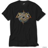 Z Zeplin Metallica Blade Chain Siyah Tişört