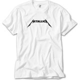 Z Zeplin Metallica Classic Logo Beyaz Tişört - 5XL