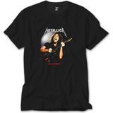 Z Zeplin Metallica Kirk Hammet Guitar Siyah Tişört - 5XL