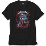 Z Zeplin Metallica Lightning Skull Siyah Tişört - XS