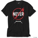 Z Zeplin Metallica Never Siyah Tişört - 5XL