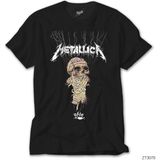 Z Zeplin Metallica One Siyah Tişört Erkek Rahat Kullanım İçin Pamuklu Kısa Kol