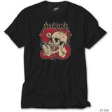 Z Zeplin Metallica Skull Battery Siyah Tişört