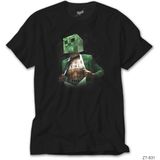 Z Zeplin Minecraft Creeper Tnt Siyah Tişört - 5XL
