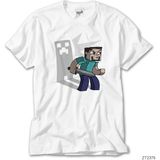 Z Zeplin Minecraft Creepers Gonna Creep Siyah Tişört - 4XL