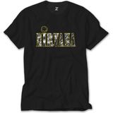 Z Zeplin Nirvana Logo ve Yazı Siyah Tişört - XS