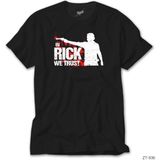 Z Zeplin The Walking Dead Rick Trust Siyah Tişört - M