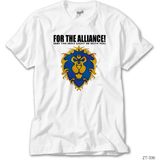 Z Zeplin World Of Warcraft Alliance Beyaz Tişört - M