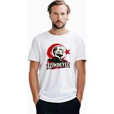 Z zepplin 29 Ekim Ay Yıldızlı Atatürk Izindeyiz Beyaz Tişört - 5XL