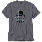 Z zepplin Batman Head Gri Tişört