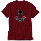 Z zepplin Batman Head Kırmızı Tişört - 5XL
