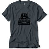 Z zepplin Bmw E30 Sketch Füme Tişört - XL