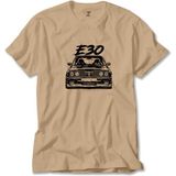 Z zepplin Bmw E30 Sketch Krem Tişört