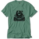 Z zepplin Bmw E30 Sketch Yeşil Tişört - XS