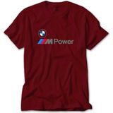 Z zepplin Bmw Logo M Power Yazı Kırmızı Tişört - 5XL
