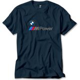 Z zepplin Bmw Logo M Power Yazı Lacivert Tişört - XS