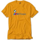 Z zepplin Bmw Logo M Power Yazı Sarı Tişört - 3XL