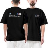Z zepplin Bmw M Motorsport Ön Arka Baskılı Siyah Oversize Tişört - 2XL