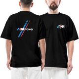 Z zepplin Bmw M Power Ön Arka Baskılı Siyah Oversize Tişört - 2XL