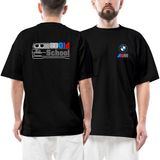 Z zepplin Bmw Old School E30 Color Ön Arka Baskılı Siyah Oversize Tişört - 2XL