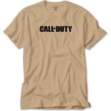 Z zepplin Call Of Duty Black Text Krem Tişört - 4XL