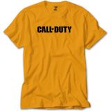 Z zepplin Call Of Duty Black Text Sarı Tişört - 4XL