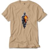 Z zepplin Call Of Duty Skull Warrior Krem Tişört - 3XL
