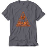 Z zepplin Def Leppard Logo 2 Gri Tişört - M