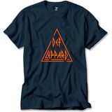 Z zepplin Def Leppard Logo 2 Lacivert Tişört - 3XL