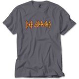 Z zepplin Def Leppard Logo Gri Tişört - XL