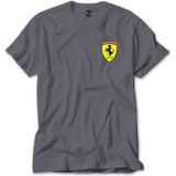 Z zepplin Ferrari Logo Gri Tişört - XL