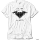 Z zepplin Game Of Thrones All Men Must Die Beyaz Tişört - XL