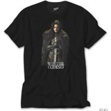 Z zepplin Game Of Thrones Jon Snow Siyah Tişört - 4XL