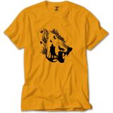 Z zepplin Game Of Thrones Lone Wolf Sarı Tişört - 4XL
