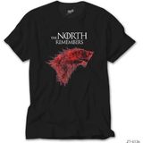 Z zepplin Game Of Thrones The North Remembers Siyah Tişört - XS