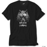 Z zepplin Game Of Thrones Winter Is Coming Wolf Siyah Tişört - XL