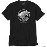 Z zepplin Game Of Thrones Winter Is Here Siyah Tişört - XL