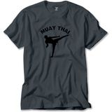 Z zepplin Karate Muay Thai Silhouette Füme Tişört - 5XL