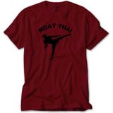 Z zepplin Karate Muay Thai Silhouette Kırmızı Tişört