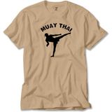 Z zepplin Karate Muay Thai Silhouette Krem Tişört - XL