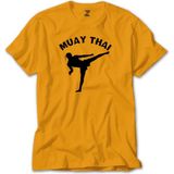Z zepplin Karate Muay Thai Silhouette Sarı Tişört - 3XL
