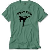 Z zepplin Karate Muay Thai Silhouette Yeşil Tişört - 2XL