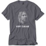 Z zepplin Kurt Cobain Lyrcis Gri Tişört - XL