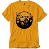 Z zepplin LED Zeppelin Circle Sarı T-Shirt - XS
