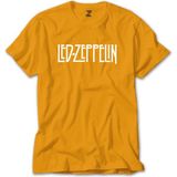 Z zepplin LED Zeppelin Logo Sarı T-Shirt
