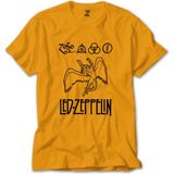 Z zepplin LED Zeppelin Zoso Sarı T-Shirt - 4XL