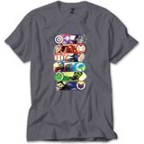 Z zepplin Marvel Heroes Gri Tişört