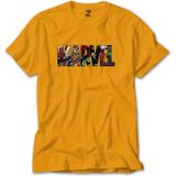 Z zepplin Marvel Heroes In Post 2 Sarı Tişört