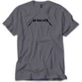 Z zepplin Metallica Classic Logo Gri Tişört